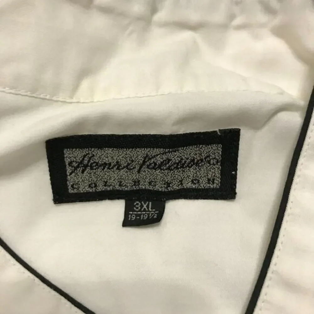 Vintage HENRI VALDISE long sleeve hidden button front shirt 3XL - Picture 4 of 4
